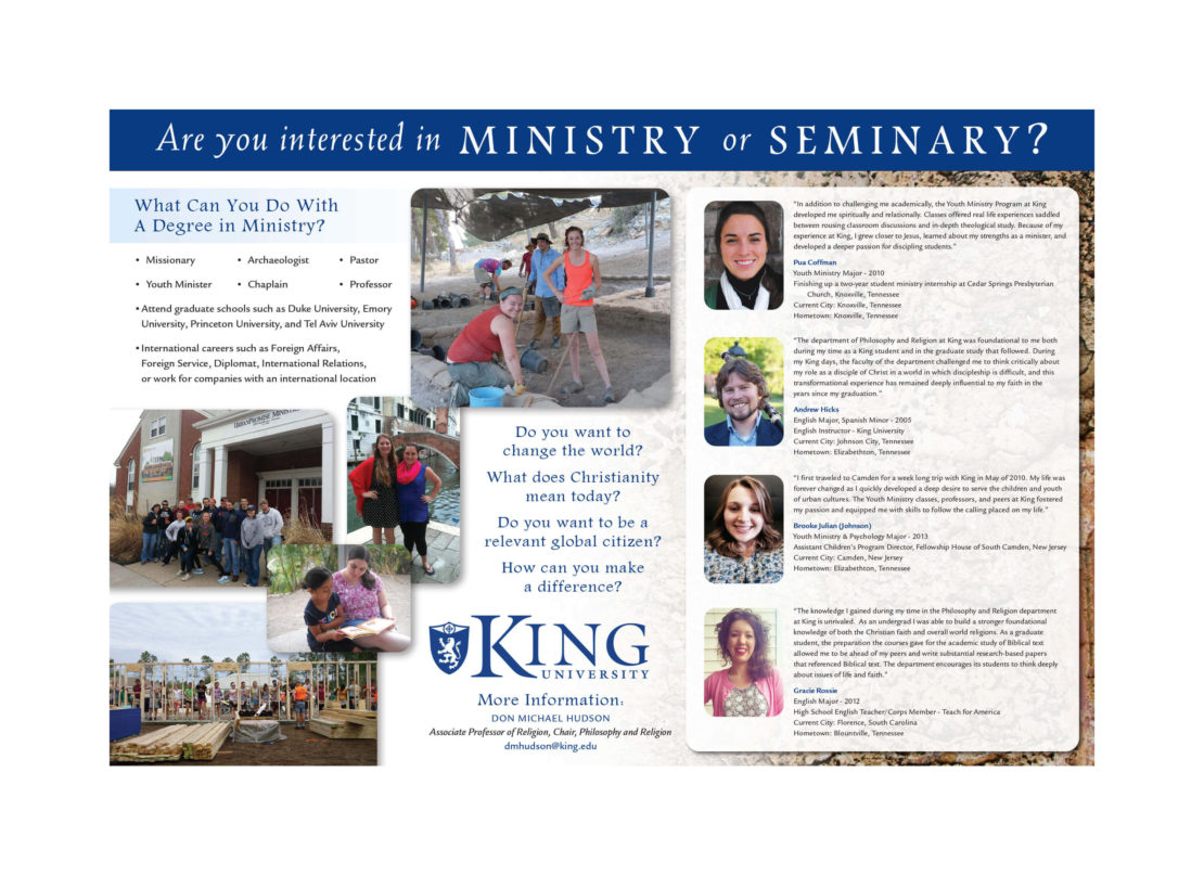 Religious Studies Major Undergraduate Degree in TN King University